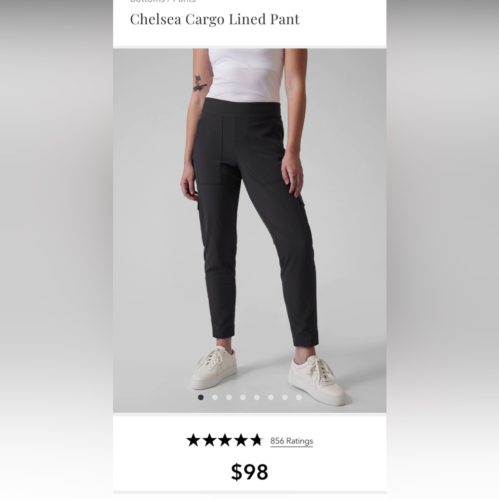 Athleta Chelsea Cargo Lined Pant Size 4